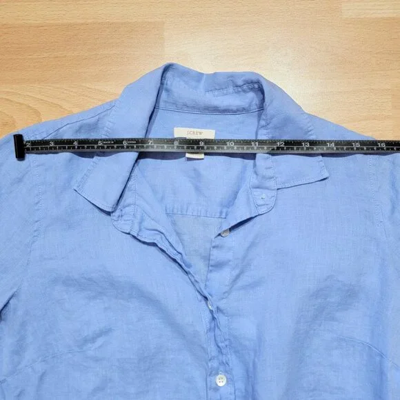J. Crew Classic Button Up Linen Shirt | Size: 0 - Picture 6 of 15